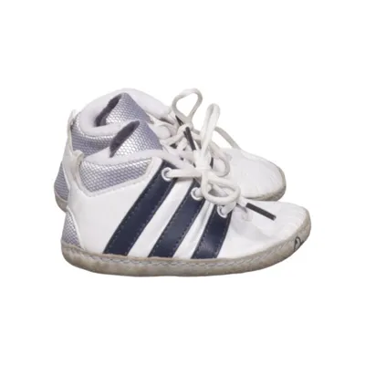 Baby Sockenschuhe (Weiß, Blau) von Adidas Leder