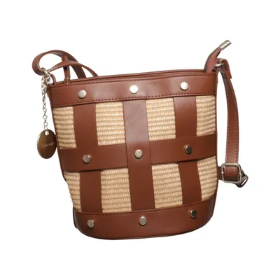 Axelremsväska (Brun, Beige) från Tamaris Polyester, Polyuretan