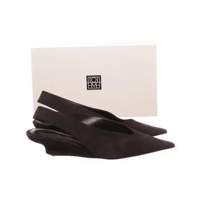 Wedges (The Suede Wedge-Heel Slingback) from Totême Suede