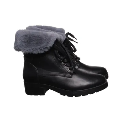 Laced boots (Black, Gray) from Cellbes Faux leather