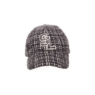 Baseball cap (Black, White) from Saint Laurent Wool, Polyamide, Alpaca wool, Polyester, Cotton