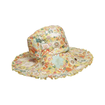 Bucket hut (Gelb, Mehrfarbig) von Damson Madder Baumwolle, Leinen, Polyester