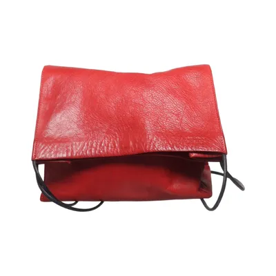 Handväska (Röd, Svart) Skinn
