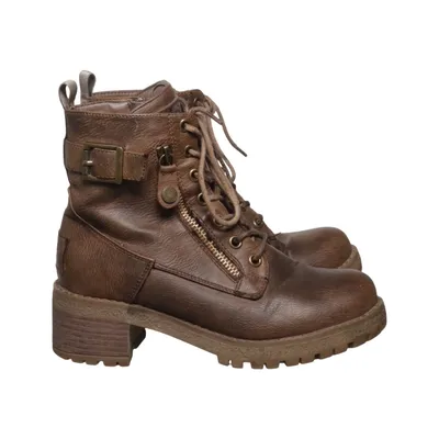 Laced boots (Brown) from Refresh Leather