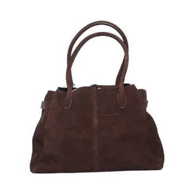 Handbag (Brown) from & Other Stories Cotton, Leather, Suede