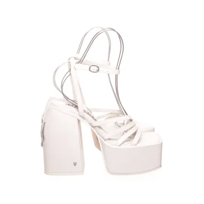 High heel sandals (White) from Naked Wolfe Leather