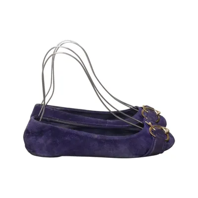 Ballerinaskor (Lila, Guldfärgad) från Topshop Mocka