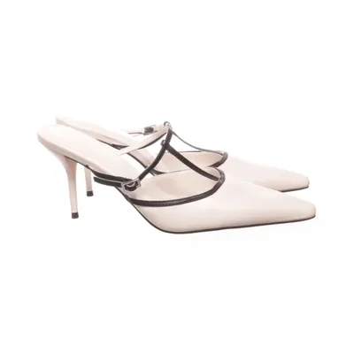 Mules (White) from NA-KD Faux leather