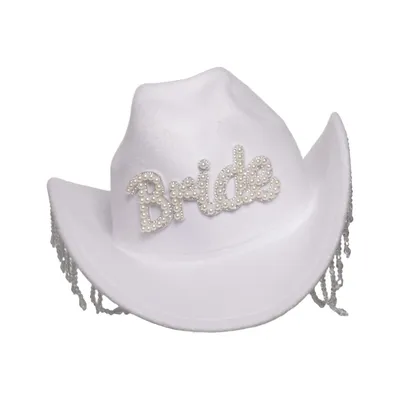 Cowboyhatt (Vit) Polyester