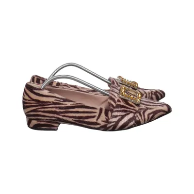 Loafers (Beige, Zwart) van Divine Follie Leer