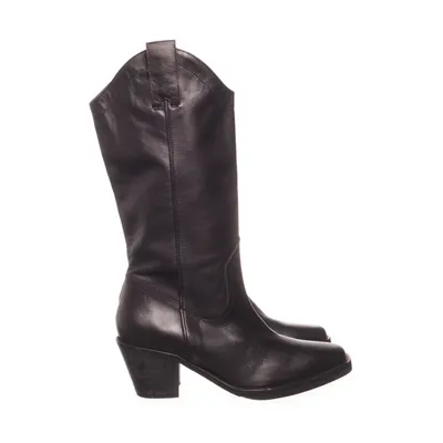 Cowboylaarzen (Zwart) van Selected Femme Leer