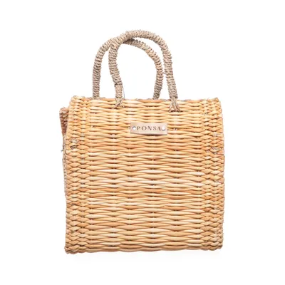 Strandtaske (Beige) fra By Ponsa