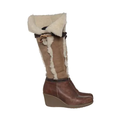 Boots (Brown, Beige) from Bumper Leather, Wool