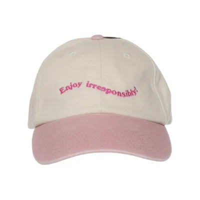 Baseballkasket (Beige, Pink) fra Beechfield Bomuld