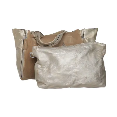 Handbag (Brown, Gold) from Belle Women