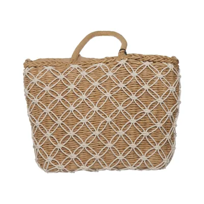 Beach bag (Beige, White) from Lindex Polyester