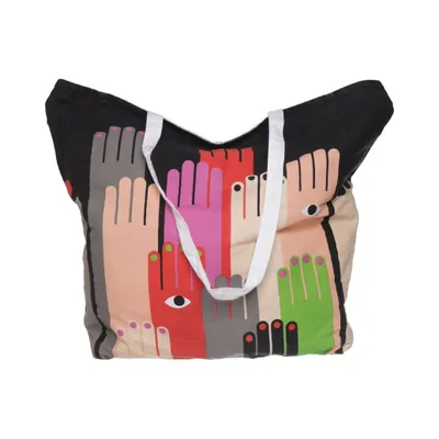 Canvas tas (Wit, Zwart, Meerkleurig) van Monki Katoen