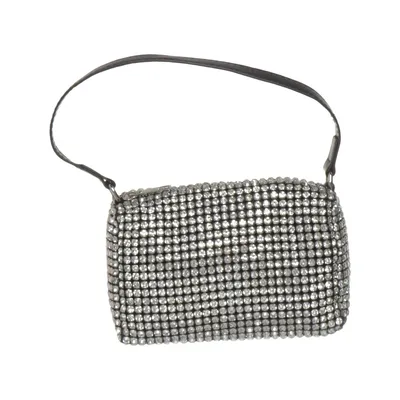 Clutch bag (Silver, Black) Polyester