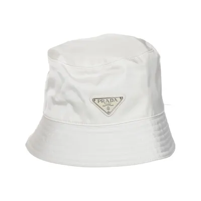 Bucket hat (Wit) van Prada Katoen, Polyamide