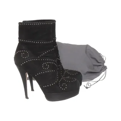 Bottes à talons (Noir) de Miu Miu Cuir