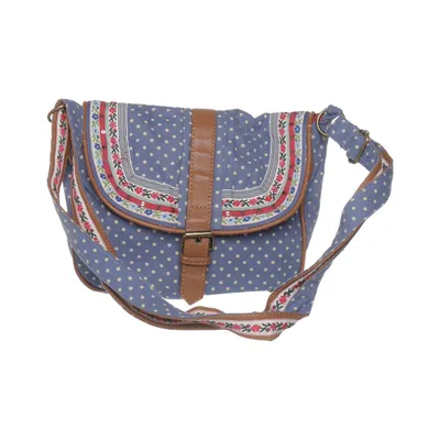 Skuldertaske (Blå, Hvid, Brun) fra Accessorize Bomuld, Polyester