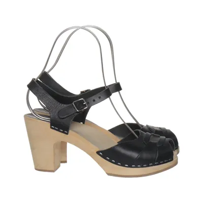 Sabots (Noir) de Swedish Hasbeens Cuir