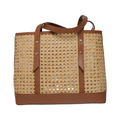 Handbag (Brown, Beige) from Lancaster