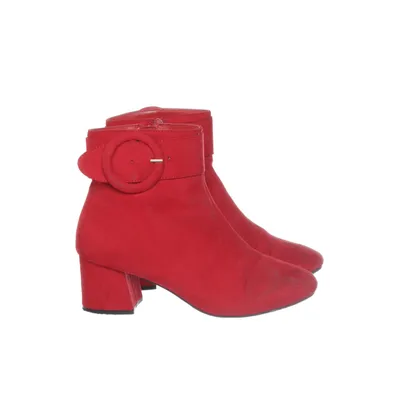 Heeled boots (Red) from Primark Faux suede