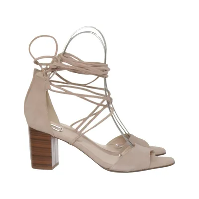 High heel sandals (Beige) from Odeon Leather