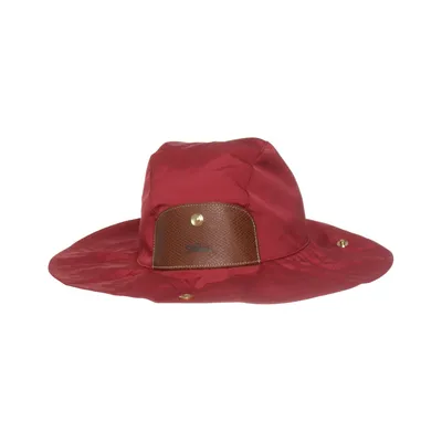 Bucket hut (Rot) von Longchamp x D'Heygere Leder, Recyceltes Polyester