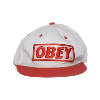 Casquette de baseball (Blanc, Rouge) de Obey Acrylique