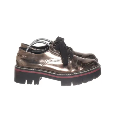 Derby shoes (Brown, Gold) from Zara Woman