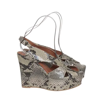 Kilehælssko (Beige, Sort, Grå) fra Jeffrey Campbell Læder