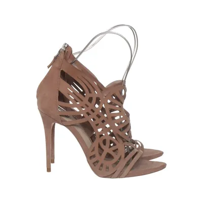 Højhælede sandaler (Pink) fra Zara Woman Læder
