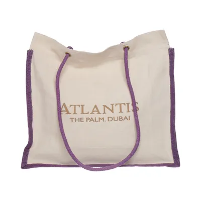 Canvas bag (Beige, Purple) from Atlantis