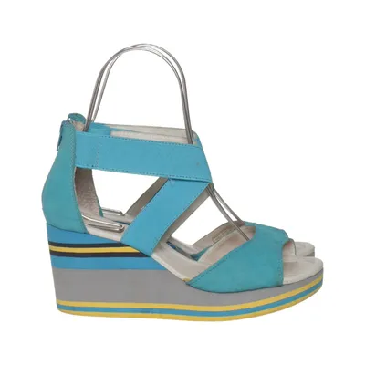 Chaussure compensées (Turquoise, Gris, Jaune) de Gabor Cuir