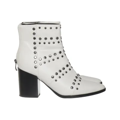 Bottes à talons (Blanc) de Deichmann Cuir