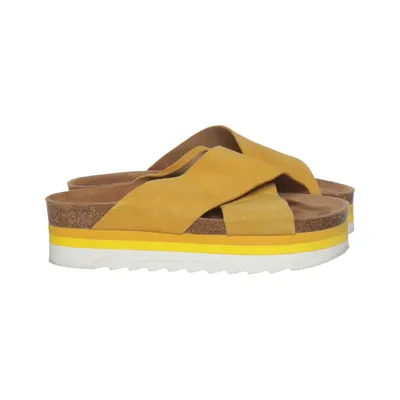 Sandales (Jaune) de Blue Blue Cuir