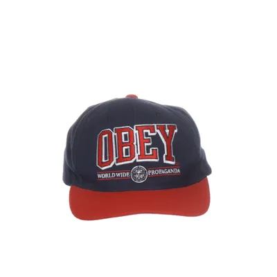 Honkbalpet (Blauw, Rood) van Obey Acryl, Wol