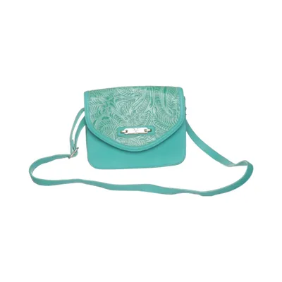 Schoudertas (Turquoise) van 19V69 Italia by Versace 1969 Polyester, Polyurethaan