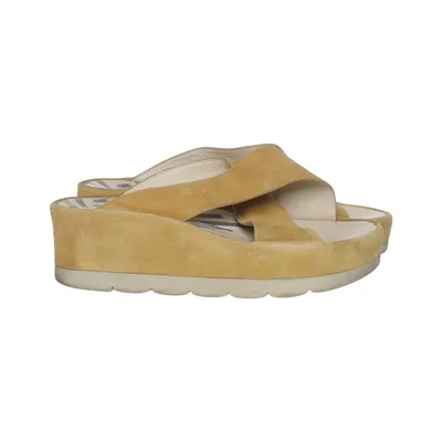 Mules (Jaune) de Fly London Cuir