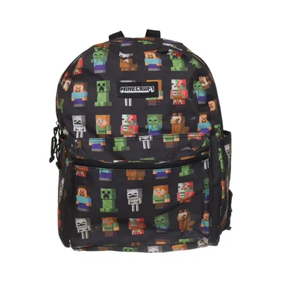 Rygsæk (Sort, Flerfarvet) fra Minecraft Polyester