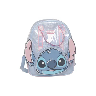 Ryggsäck (Blå, Rosa, Flerfärgad) från Disney Stitch Polyester