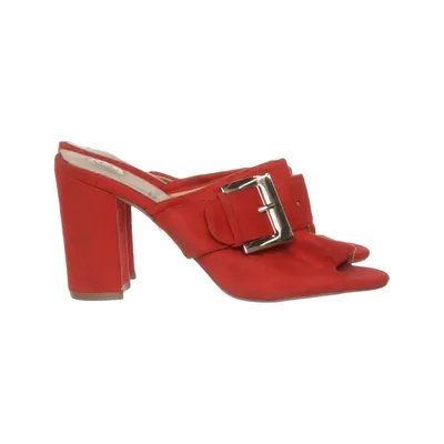Mules (Red) from Calçado Guimarães Leather