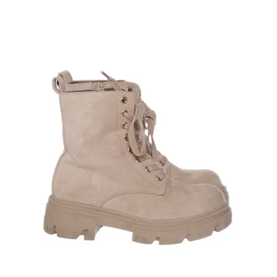 Laced boots (Beige) from Lucky Shoes