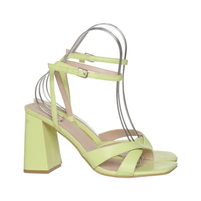 Sandales à talons hauts (Vert) de Ideal Shoes Faux cuir