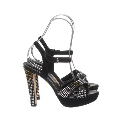 High heel sandals (Black, Multicolored) from Lola Cruz Leather