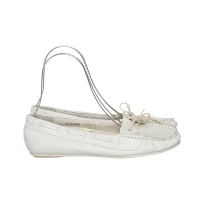 Boat shoes (White) from DinSko Leather
