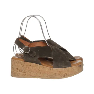 Chaussure compensées (Vert, Marron) de Via Vai Cuir