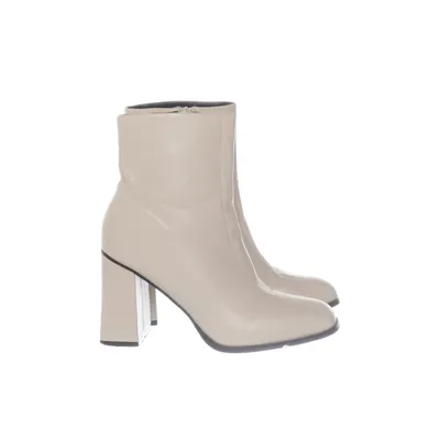 Heeled boots (Beige) from La Bottine Souriante Faux leather